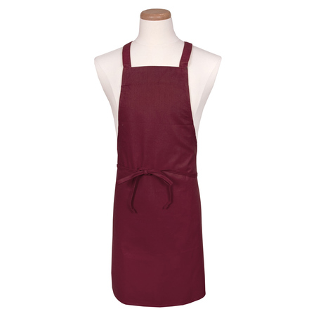 CHEF REVIVAL Chef 24/7Utility Bib Apron - Burgundy 601NP-BG